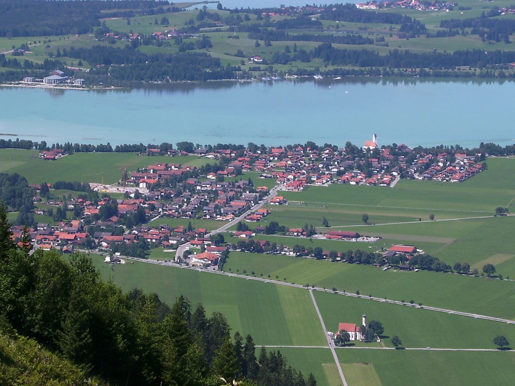 Blick vom Tegelberg auf Schwangau