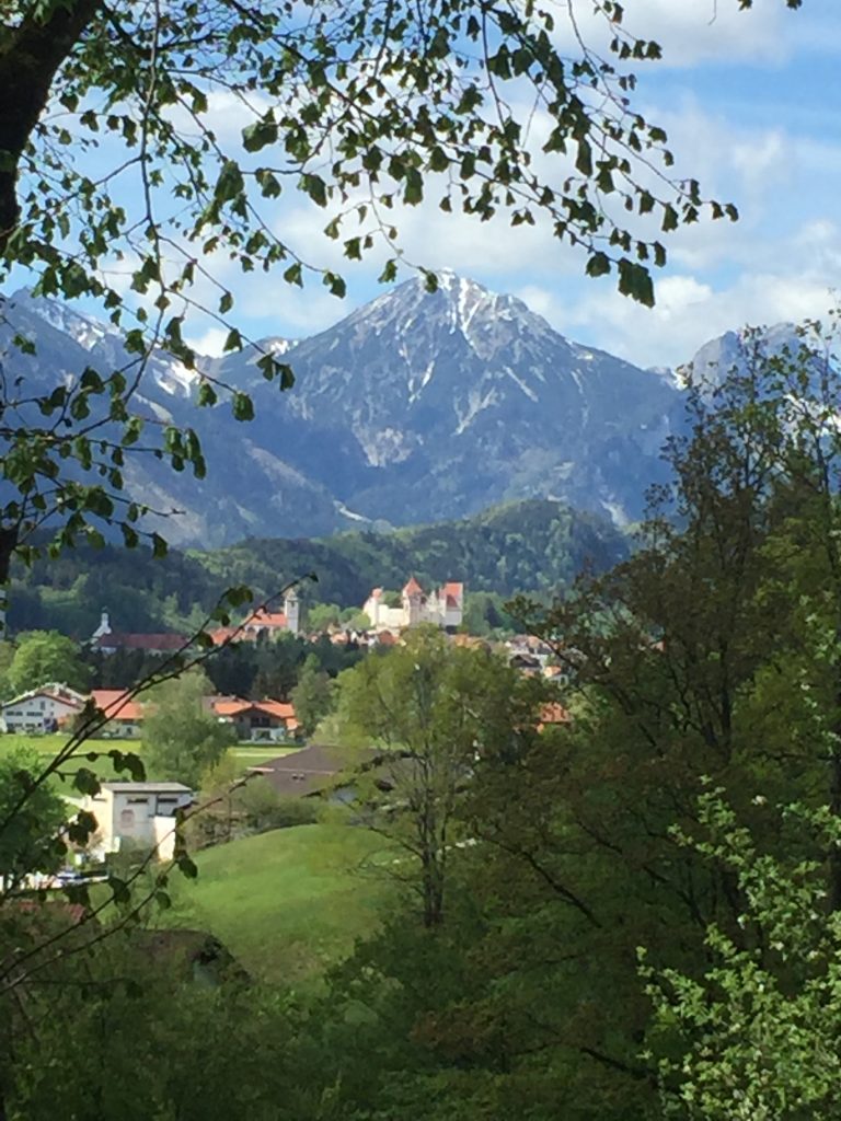 Blick vom Ehberg in Schwangau auf Füssen